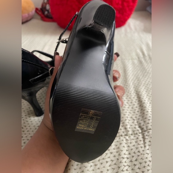 Black vintage / retro style heels - Picture 4 of 7